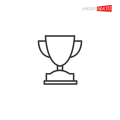 Trophy Icon Design Vector Template