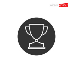 Trophy Icon Design Vector Template