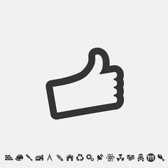 thumbs up icon vector for web and graphic design