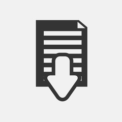 download document icon vector for web and graphic design