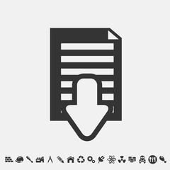 download document icon vector for web and graphic design