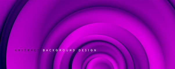 Vector 3d style abstract swirl circles, modern techno digital trendy abstract background. Vector Illustration For Wallpaper, Banner, Background, Card, Book Illustration, landing page