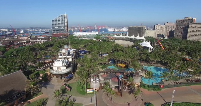 Durban Beach Aerial Drone City Coastline