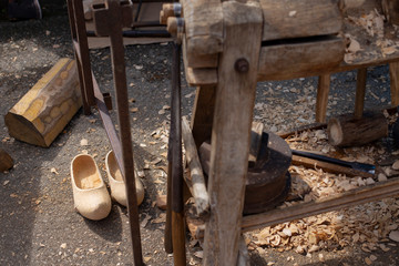 Traditional wooden clogs