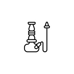 Hookah vector icon. Shisha and Sheesha icons. Smoke symbol. Trendy Flat style for graphic design, Web site, UI. EPS10. Vector illustration