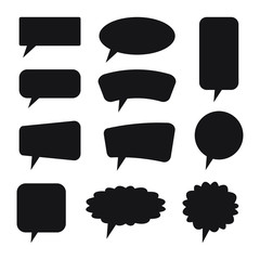 Empty Speech bubble, text balloon hand drawing. For text communication. Vector.