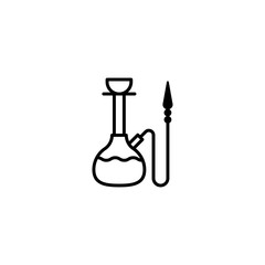 Hookah vector icon. Shisha and Sheesha icons. Smoke symbol. Trendy Flat style for graphic design, Web site, UI. EPS10. Vector illustration