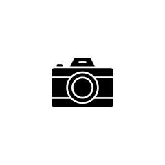Camera icon, flat photo camera vector isolated. Modern simple snapshot photography sign. Trendy symbol for website design, web button, mobile app. Logo illustration