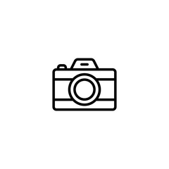 Camera icon, flat photo camera vector isolated. Modern simple snapshot photography sign. Trendy symbol for website design, web button, mobile app. Logo illustration