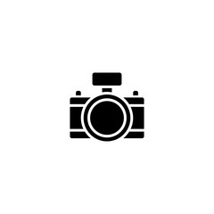 Camera icon, flat photo camera vector isolated. Modern simple snapshot photography sign. Trendy symbol for website design, web button, mobile app. Logo illustration
