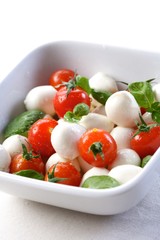 Salad with tomatoes and mozarella