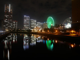 city at night.yokohama japan
