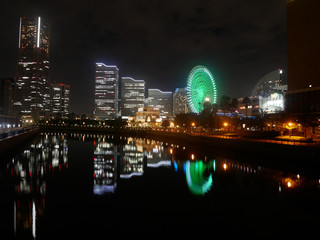 city at night.yokohama japan