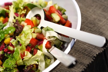 Close up of salad in bowl