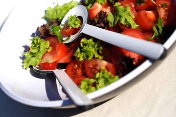 Close up of tomatoes in bowl