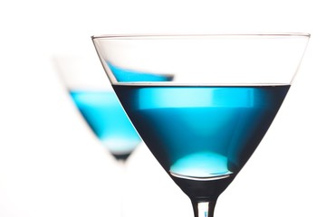 Bluecuracao in martini glass - studio shot