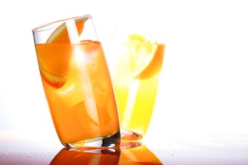 Close up of orange drink