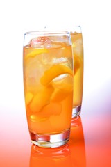 Close up of orange drink