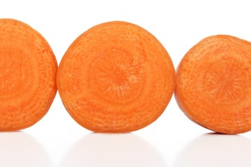 Close up of cuto out carrot