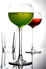 Studio shot of drinks - close - up
