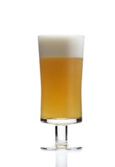 Close up of glass of beer