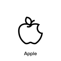 Apple outline icon - Vector
