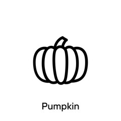 Pumpkin outline icon - Vector