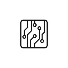 Circuit board icon design. vector illustration