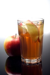 Close-up of apple juice