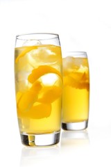 Studio shot of drinks on white background