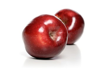 Close up of two red apples