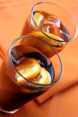 Close up of cola drink
