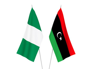 Nigeria and Libya flags