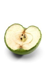 Apple on white background - close-up