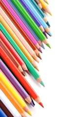 Rainbow colored pencils - close-up