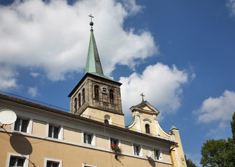 Fototapeta na wymiar Church of Sts. Peter and Paul in Duszniki-Zdroj. Poland