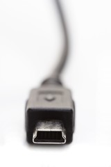 USB cable on white background