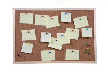 Studio shot of cork board