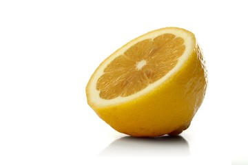 Studio shot of lemon on white backgrond