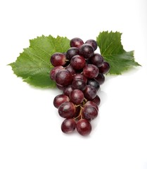 Grapes on white background - close-up