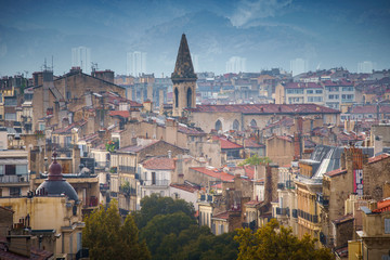 Fototapeta na wymiar Panoramic view on Marseille in France