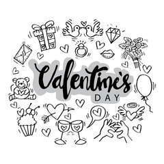 Valentines day icon set.
