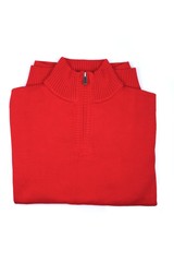 Red sweater on white background
