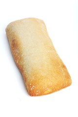 Bread on white backgorund - close-up