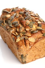 Bread on white backgorund - close-up