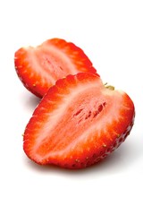 Strawbwrry on white background - close-up