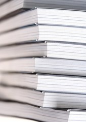 Note books in stack - close-up