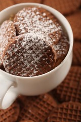 Cookies in white bowl - close-up