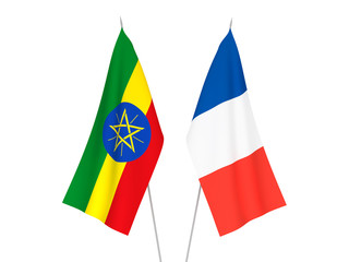 France and Ethiopia flags