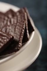 Cookies in white bowl - close-up